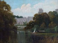 Lot 591 - English School, 19th century, Warwick Castle, oil