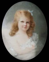 Lot 618 - Luigi Bunini, Portrait of a girl, watercolour