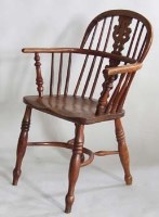 Lot 655 - Yew and elm Windsor chair