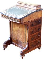 Lot 673 - Victorian walnut Davenport desk