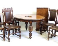 Lot 677 - Set of six Carolean style dining chairs