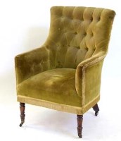 Lot 688 - Upholstered easy chair, circa 1830