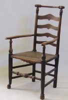 Lot 692 - Macclesfield elbow chair, circa 1840