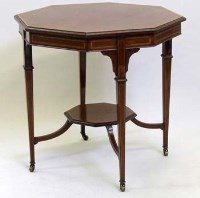 Lot 713 - Edwardian mahogany centre table banded in satinwood