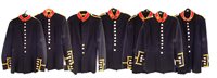 Lot 111 - Seven Royal Marines bandsman's tunics