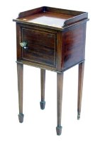 Lot 717 - Sheraton Revival mahogany bedside table