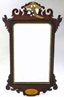 Lot 726 - George II style mahogany wall mirror