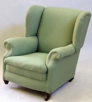Lot 727 - Edwardian winged easy chair