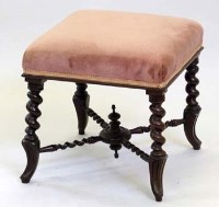 Lot 731 - Victorian rosewood stool