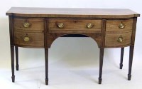 Lot 740 - Mahogany kneehole sideboard circa 1820