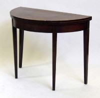 Lot 741 - Mahogany fold-over tea table circa. 1820