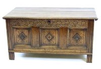 Lot 743 - Oak coffer circa. 1700