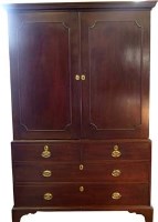 Lot 745 - Mahogany press converted to a wardrobe