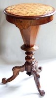 Lot 752 - Victorian walnut work table
