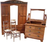 Lot 754 - Liberty style oak wardrobe
