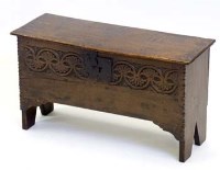 Lot 764 - Oak miniature plank coffer