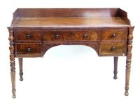 Lot 780 - Mahogany desk with raised back.