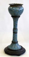 Lot 106 - Cloisonne planter on stand.