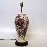 Lot 170 - Large Moorcroft lamp with shade.