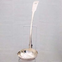 Lot 212 - Dundee silver soup ladle.