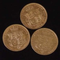 Lot 232 - Two Victoria young head half-sovereigns, 1874