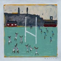 Lot 421 - David Barrow, Winners & Losers, oil