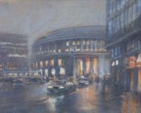 Lot 507 - Marc Grimshaw, Manchester Central Library, pastel