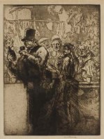 Lot 565 - Frank Brangwyn, Pub Landlord, signed etching