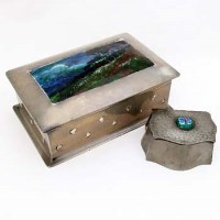 Lot 1 - Liberty pewter cigarette box and another pewter box