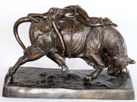 Lot 21 - Modern cast bronze of the abduction of Europa.