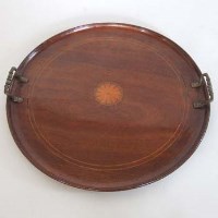 Lot 26 - Edwardian mahogany tray.