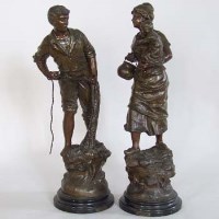 Lot 31 - Pair of Spelter figures.