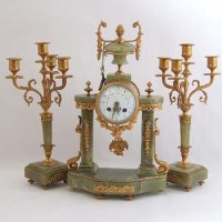 Lot 45 - French clock garniture.