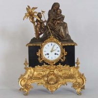 Lot 47 - French gilt 8 day mantel clock.