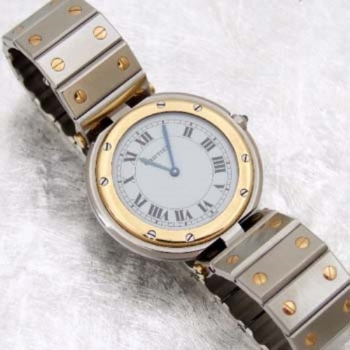 Lot 426 - Cartier Santos de Cartier gold and stainless