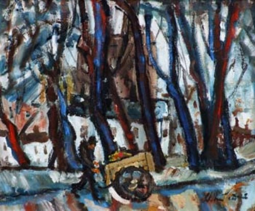 Lot 435 - William Turner, Radcliffe Lane, Nr. Oldham, oil