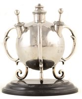 Lot 11 - Silver spherical cigarette lighter
