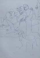 Lot 515 - Dorothy Bradford, Operating Theatre, ink