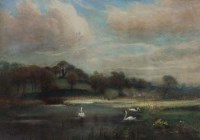 Lot 592 - Walter Goldsmith, Mill Pond, Shaftesbury, watercolour