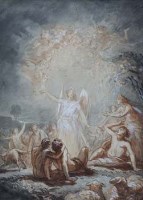 Lot 603 - Alfred Edward Chalon, The Glory of the Lord, watercolour