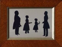 Lot 607 - Augustin Edouart, Silhouette portrait groups (2)