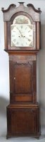 Lot 649 - Mahogany long case clock early 19th century