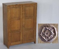 Lot 656 - Pale oak hand made small cupboard.