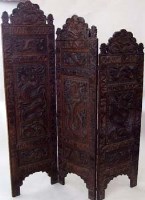 Lot 665 - Oriental 3 Division Hardwood Screen
