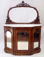 Lot 667 - Victorian walnut chiffonier