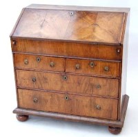 Lot 669 - Walnut bureau