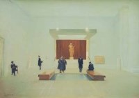 Lot 13 - Roy Tidmarsh, Sculpture Room, British Museum, oil