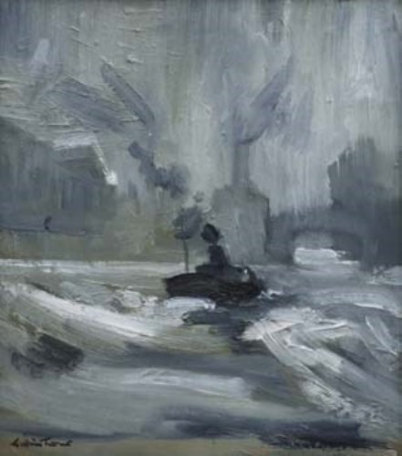 Lot 39 - William Turner, The Tug Boat, oil