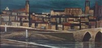 Lot 45 - J. Coburn Witherop, Tordesillas, Spain, tempera on gesso