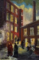 Lot 52 - Charles M. Jones, Mill scene, oil